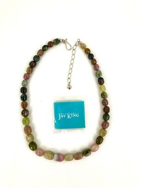 Jay King Multicolor Tourmaline Nugget Necklace with Silver Chain